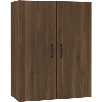 vidaXL Hangkast 69,5x34x90 cm bewerkt hout bruineikenkleurig