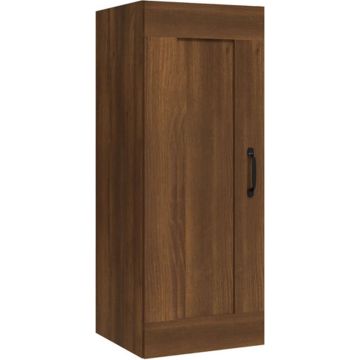 vidaXL Hangkast 35x34x90 cm bewerkt hout bruineikenkleurig