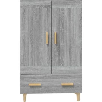 vidaXL Hoge kast 70x31x115 cm bewerkt hout grijs sonoma eikenkleurig