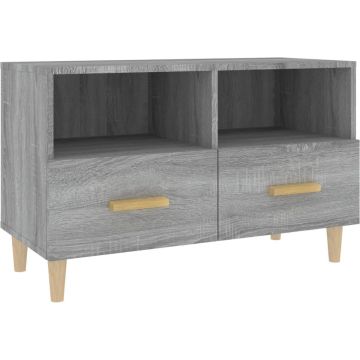 vidaXL Tv-meubel 80x36x50 cm bewerkt hout grijs sonoma eikenkleurig