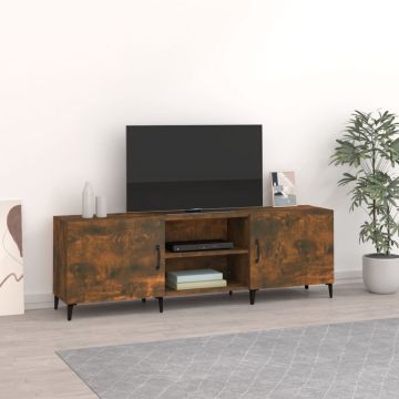 vidaXL Tv-meubel 150x30x50 cm bewerkt hout gerookt eikenkleurig