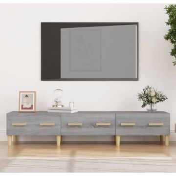 vidaXL Tv-meubel 150x34,5x30 cm bewerkt hout grijs sonoma eikenkleurig