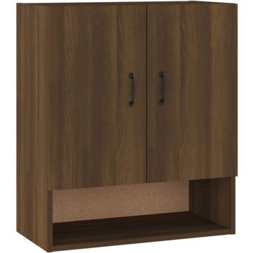 vidaXL Wandkast 60x31x70 cm bewerkt hout bruineikenkleurig