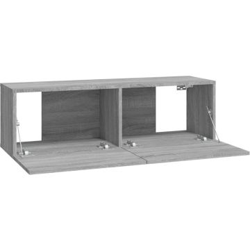 vidaXL Tv-meubelen 2 st wandgemonteerd 100x30x30 cm hout grijs sonoma