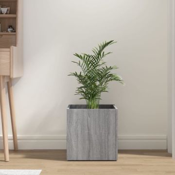 vidaXL Plantenbak 40x40x40 cm bewerkt hout grijs sonoma eiken