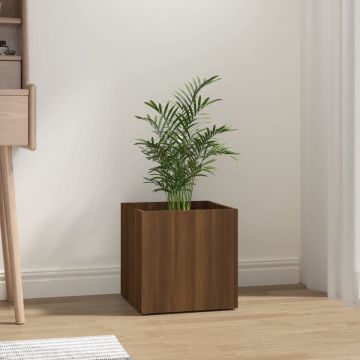 vidaXL Plantenbak 40x40x40 cm bewerkt hout bruineiken