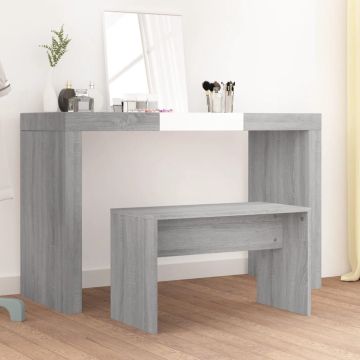 vidaXL Kaptafelkruk 70x35x45 cm bewerkt hout grijs sonoma eikenkleurig