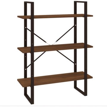 vidaXL Boekenkast 80x30x105 cm bewerkt hout bruineikenkleurig