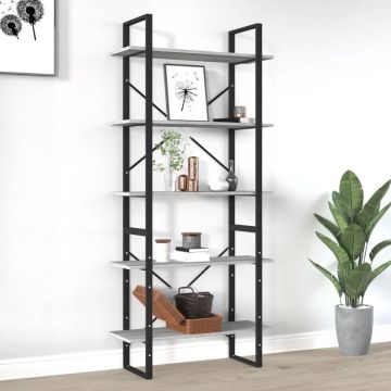 vidaXL Boekenkast 80x30x175 cm bewerkt hout grijs sonoma eikenkleurig