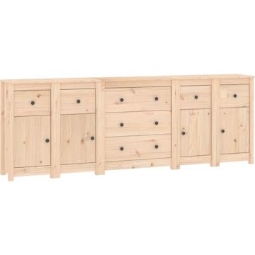 vidaXL Dressoir 230x35x80 cm massief grenenhout