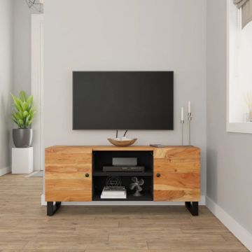 vidaXL Tv-meubel 105x33x46 cm massief acaciahout