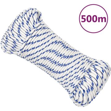 vidaXL Boot touw 5 mm 500 m polypropyleen wit