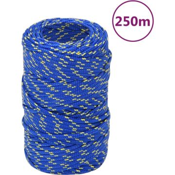 vidaXL Boottouw 2 mm 250 m polypropyleen blauw