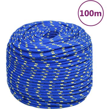 vidaXL Boottouw 10 mm 100 m polypropyleen blauw