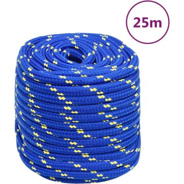 vidaXL Boottouw 16 mm 25 m polypropeen blauw