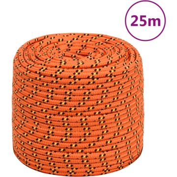 vidaXL Boottouw 10 mm 25 m polypropyleen oranje