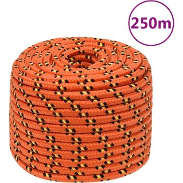 vidaXL Boottouw 14 mm 250 m polypropyleen oranje