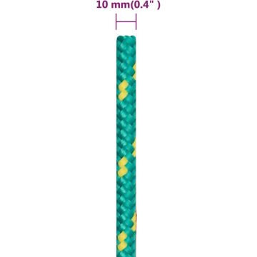 vidaXL Boottouw 10 mm 50 m polypropyleen groen