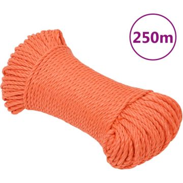 vidaXL Werktouw 3 mm 250 m polypropeen oranje