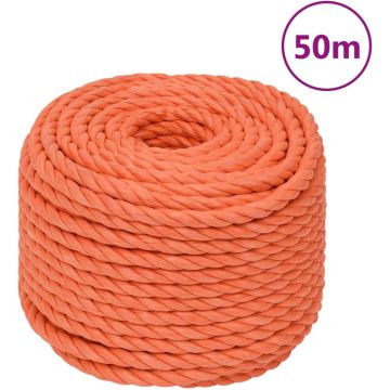 vidaXL Werktouw 24 mm 50 m polypropeen oranje