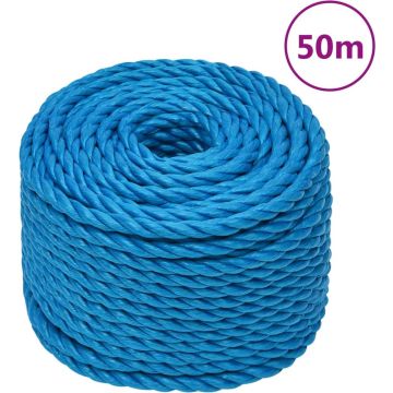 vidaXL Werktouw 10 mm 50 m polypropeen blauw