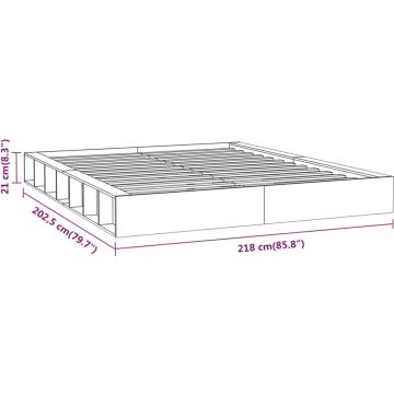 vidaXL Bedframe massief hout 200x200 cm