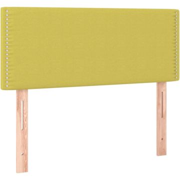 vidaXL Hoofdbord 100x5x78/88 cm stof groen