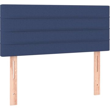 vidaXL Hoofdbord 100x5x78/88 cm stof blauw