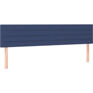 vidaXL Hoofdborden 2 st 90x5x78/88 cm stof blauw