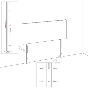 vidaXL Hoofdborden 2 st 90x5x78/88 cm fluweel donkergroen