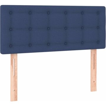 vidaXL Hoofdbord 80x5x78/88 cm stof blauw