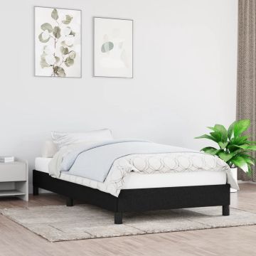 vidaXL Bedframe stof zwart 80x200 cm