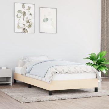 vidaXL Bedframe stof crème 80x200 cm