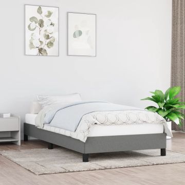 vidaXL Bedframe stof donkergrijs 100x200 cm