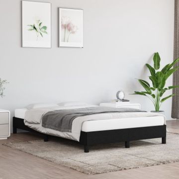 vidaXL Bedframe stof zwart 120x200 cm