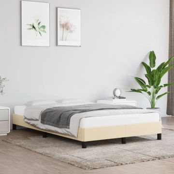 vidaXL Bedframe stof crèmekleurig 120x200 cm