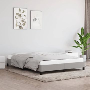 vidaXL Bedframe stof lichtgrijs 140x190 cm