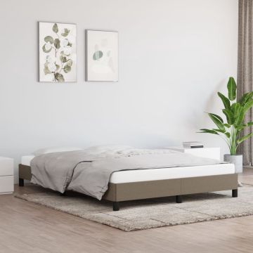 vidaXL Bedframe stof taupe 140x190 cm