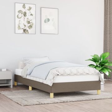 vidaXL Bedframe stof taupe 80x200 cm