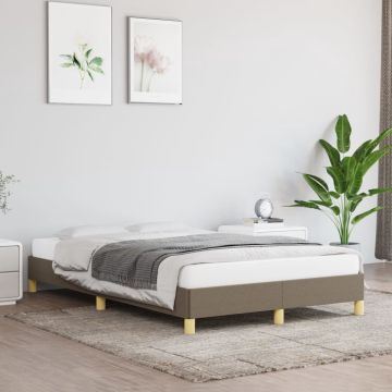 vidaXL Bedframe stof taupe 120x200 cm