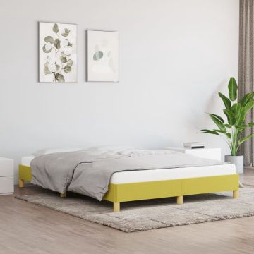 vidaXL Bedframe stof groen 140x190 cm