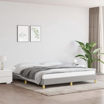 vidaXL Bedframe stof lichtgrijs 180x200 cm