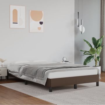 vidaXL Bedframe kunstleer bruin 120x200 cm