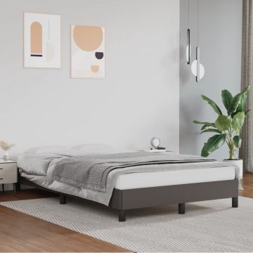 vidaXL Bedframe kunstleer grijs 120x200 cm