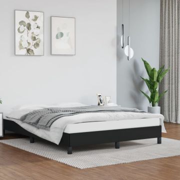 vidaXL Bedframe kunstleer zwart 140x190 cm