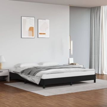 vidaXL Bedframe kunstleer zwart 180x200 cm