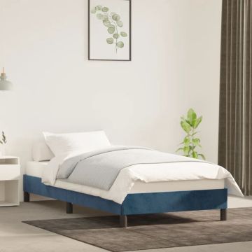 vidaXL Bedframe fluweel donkerblauw 80x200 cm