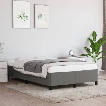 vidaXL Bedframe stof donkergrijs 120x200 cm