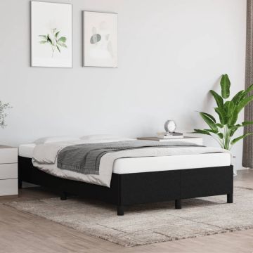 vidaXL Bedframe stof zwart 120x200 cm