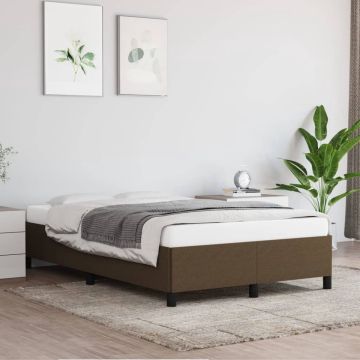 vidaXL Bedframe stof donkerbruin 120x200 cm